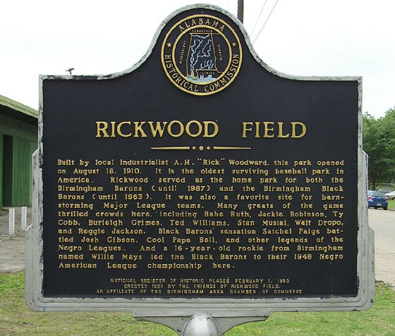 Rickwood's historic marker - Birmingham, Al