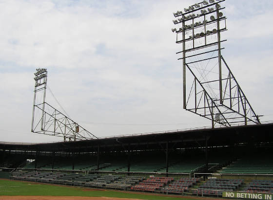 The light towers at Rickwood Field