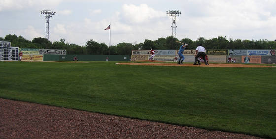 The pitch at the Classic - Rickwood Field