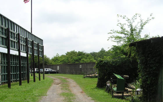 Beyond the outfield wall at Rickwood Field